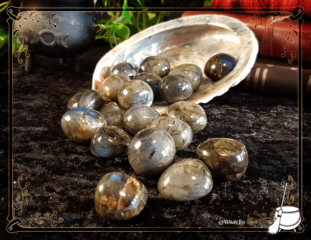 Pierre de labradorite roulée