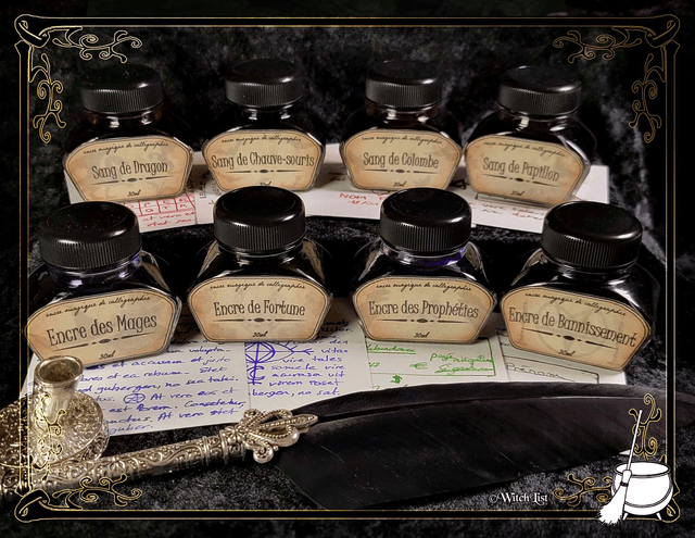 Encres magiques : Collection complète &quot;Encres de l&#039;Occultiste&quot; + Kit Calligraphie offert
